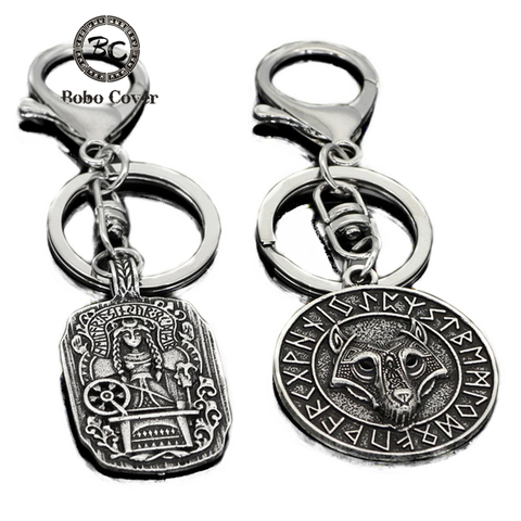 Porte-clés de voiture en Bronze ancien Viking, bijoux pour hommes, livraison directe ► Photo 1/6
