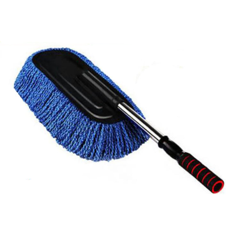 Brosse de nettoyage de cire de voiture, balai de nettoyage de voiture télescopique, amovible, pour enlever la poussière, pour roues, tableau de bord, fenêtres ► Photo 1/6