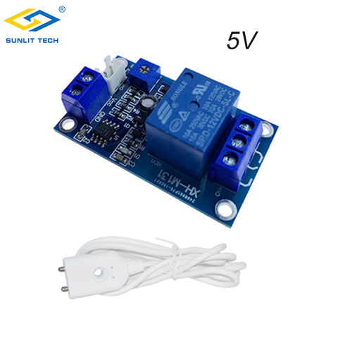 5V 12V détecteur de fuite d'eau relais Module fuite d'eau capteur de débordement d'inondation avec câble pour cuisine salle de bains bureau maison intelligente ► Photo 1/6