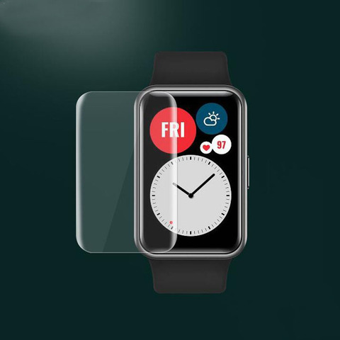 5 pièces souple Film de Protection transparent en TPU pour Huawei montre ajustement/honneur montre intelligente ES plein écran protecteur couverture Smartwatch Protection ► Photo 1/6