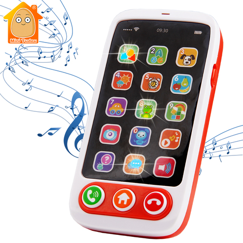 Jouet de téléphone portable pour bébés, faux téléphone de dessin animé, Simulation sonore, jouets d'apprentissage éducatif précoce pour enfants, cadeau ► Photo 1/6