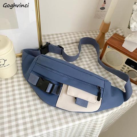 Sac banane en toile pour femmes, décontracté, fonctionnel, poche pour téléphone, argent, ceinture, sac banane, Cargo, Harajuku, mode Ulzzang quotidien ► Photo 1/6