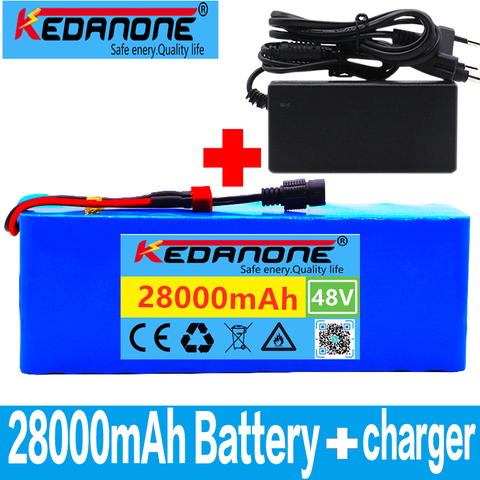 Batterie 13S3P Lithium-ion 48v, 28ah, 1000W, pour vélo électrique 54.6V, avec BMS intégré et chargeur inclus ► Photo 1/6