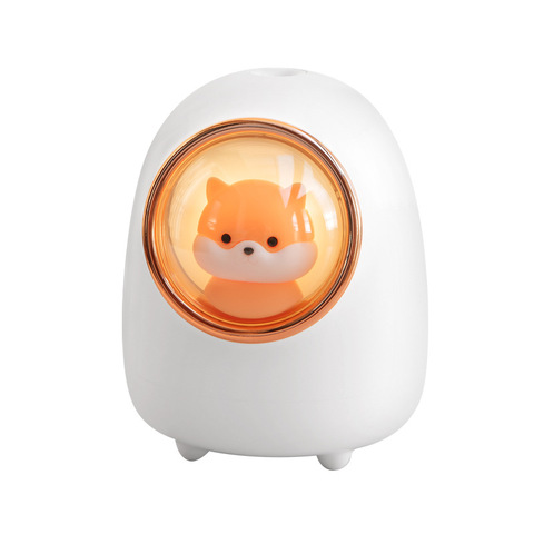 Humidificateur d'air par évaporation de haute qualité 350ML, Capsule spatiale sans fil, chat mignon/petit Hamster, brumisateur avec lampe de nuit LED ► Photo 1/6