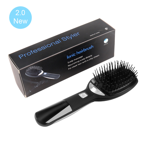 Brosse à cheveux électrique ionique 2.0, peigne ionique Portable, forte libération d'ions négatifs, lissage des cheveux, brosse magique antistatique ► Photo 1/6