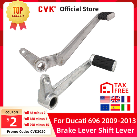 CVK moto changement de vitesse pédale levier de vitesse levier de frein pour Ducati 696 796 795 M1100 2009-2013. ► Photo 1/6