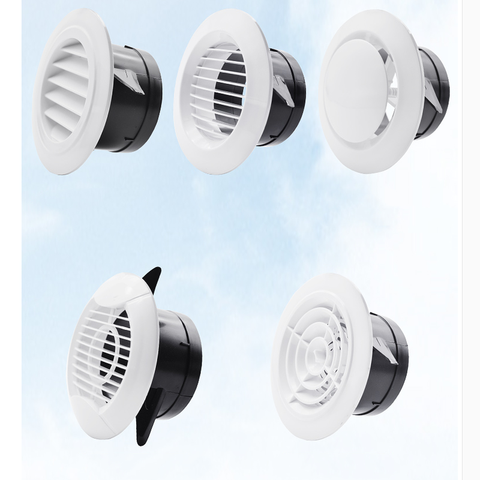 75-200mm ABS grille de ventilation réglable mur trou bouchon hotte aspirante persienne vanne d'échappement ventilateur tuyau cuisine bain système d'évent ► Photo 1/6