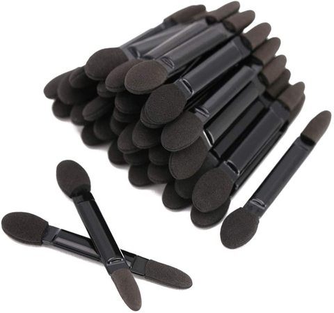 100 pièces jetable double face fard à paupières brosse sourcil Eyeliner éponge à pointe ovale maquillage pinceau applicateur yeux maquillage outil beauté ► Photo 1/6