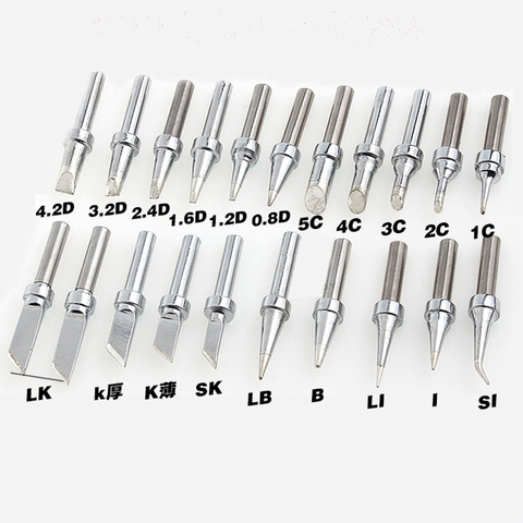 10 pcs/lot 200-B, I, K, 2C, 1.6D, 4C, 1.2D, IC, 3C, 2.4D embouts de fer à souder pour la réparation rapide de la Station de soudage 203H bricolage ► Photo 1/1