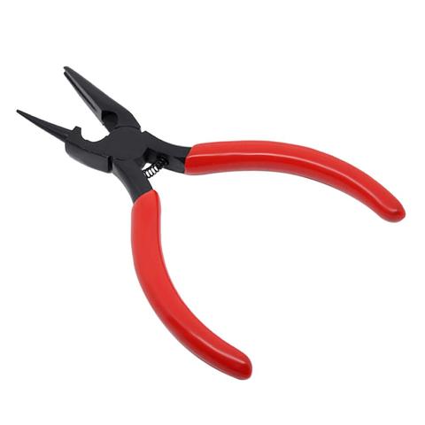 Doreenperles nez rond et pince Concave perles couleur rouge bricolage fabrication bijoux outil 12.5cm, vendu par paquet de 1 ► Photo 1/3