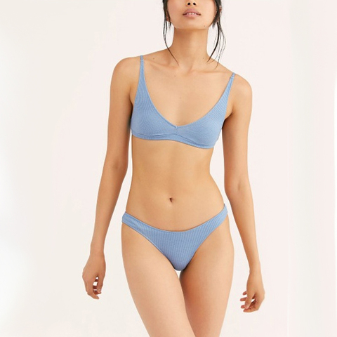 2022 nouveau soutien-gorge ensembles dames sous-vêtements en coton ensemble mode Bralett côtelé fille Lingerie ensemble Push Up bralette Sexy soutiens-gorge et ensembles de culottes ► Photo 1/6