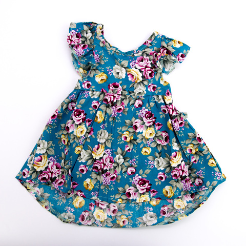 Robe de poupée de 22-23 pouces, vêtements à la mode adaptés aux poupées de bébés Reborn, jupe à motifs de fleurs, cadeau d'anniversaire de noël pour enfants, 55- 57 cm ► Photo 1/4