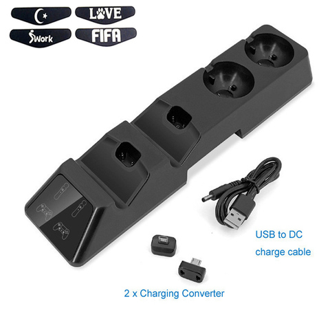 4 en 1 chargeur Dock Quad Station de charge pour PS Move Motion et PS4 contrôleur Playstation 4 PS4 mince PS4 Pro indicateur LED ► Photo 1/6