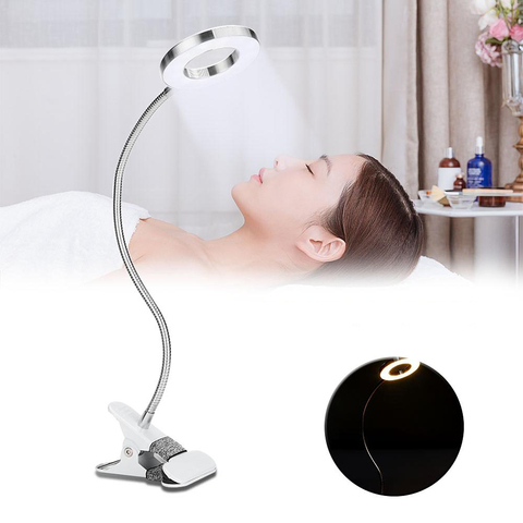 Lampe de bureau pliable et Flexible à Clip, Protection des yeux, pour la lecture, le maquillage et le Nail Art ► Photo 1/6