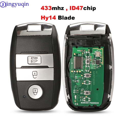 Jingyuqin-clé télécommande intelligente 433MHz avec ID47, avec lame Hyn14 pour voiture KIA 95440-3W600, pour K5 Sportage Sorento ► Photo 1/6