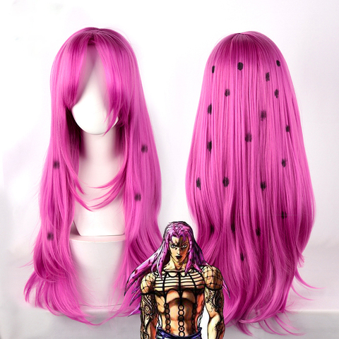 Perruque et bonnet de perruque Cosplay Diavolo, Anime JoJo bizarre adventure, résistant à la chaleur, Costume de Cosplay ► Photo 1/3