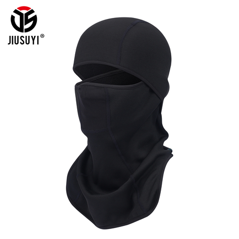 Hiver noir polaire cagoule masque facial coupe-vent plus chaud tactique militaire casquette bonnets vélo casque Liner tête bouclier ► Photo 1/6