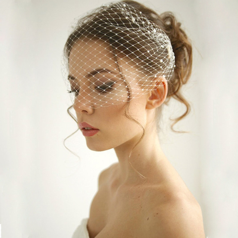 Voile facial cage à oiseaux pour femmes, chapeaux de mariée et accessoires pour cheveux, à la mode, pour la fête de mariage, 2022 ► Photo 1/5