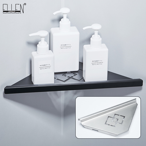 Étagères d'angle de salle de bains, en Nickel brossé 304, étagère murale en acier inoxydable, rangement de douche, accessoires de salle de bains, étagères ELF41 ► Photo 1/6