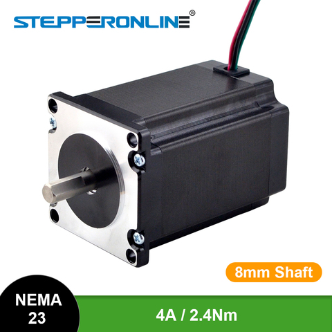 STEPPERONLINE Nema 23 Moteur pas à pas 2.4Nm 57x82mm 4A D = 8mm Nema23 Moteur pas à pas CNC Routeur Gravure Fraiseuse ► Photo 1/6