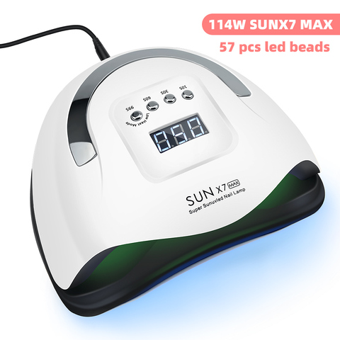 114W UV lampe à LED 57 LEDS sèche-ongles pour tous les Types Gel lampe à ongles durcissement vernis à ongles outil de manucure avec capteur intelligent écran LCD ► Photo 1/6