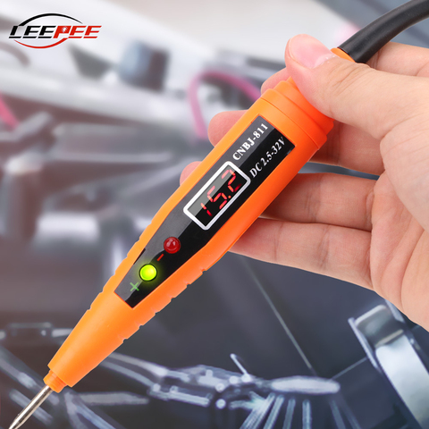 LEEPEE voiture électrique Circuit Test stylo affichage numérique Auto tension Test Diagnostic réparation outils voiture accessoires universel ► Photo 1/6