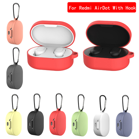 2022 nouveau étui en Silicone pour AirDots casque étui pour Xiaomi Bluetooth casque couverture liquide casque étui avec crochet ► Photo 1/6