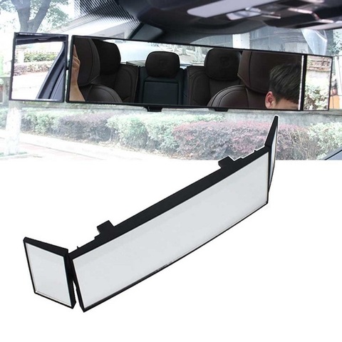 Rétroviseur de voiture universel grand Angle, miroir arrière convexe de sécurité de conduite, intérieur de voiture ► Photo 1/6