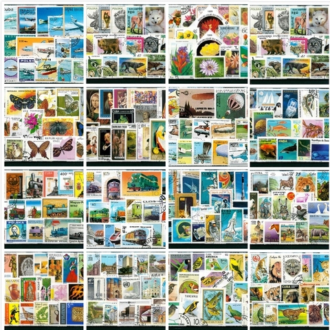 Collection de timbres-poste, différents pays, 50 pièces/lot, 17 sujets, pas de répétition, timbres-poste non utilisés ► Photo 1/6