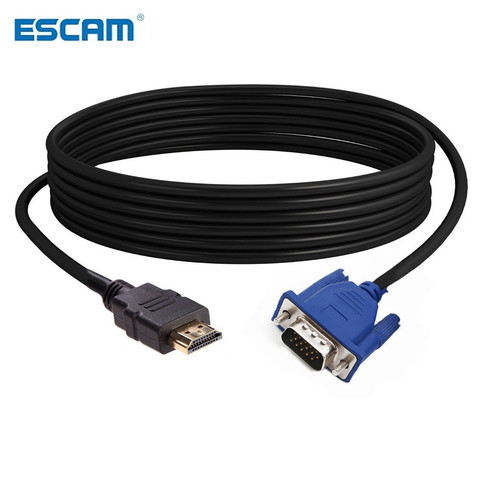 3M/5M/10M Câble HDMI-compatibleTo VGA 1080P HD avec Audio Câble Adaptateur POUR Câble VGA Livraison Directe Prise antidérapante Design Anti-usure ► Photo 1/4