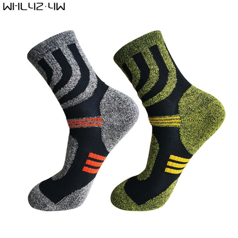 Whyz Yw-chaussettes de Compression en coton pour homme, 5 paires, chaussettes Trekking formelles, travail Meia couleur contrastée, adaptées à Eu39-45 ► Photo 1/6