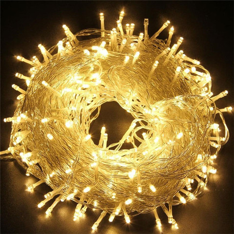 LED chaîne fée lumière 10M/20M/30M/50M/100M 220V 8 Modes pour la décoration de noël guirlande rue fête de mariage éclairage de vacances ► Photo 1/6