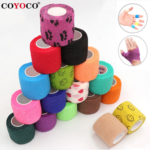 COYOCO-coussinets pour le genou, Bandage élastique auto-adhésif, pour Sport, 4.5m, protecteur des chevilles, bande élastique, chauffe épaules ► Photo 1/6