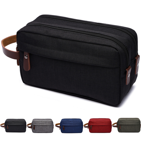 Soperwillton homme trousse de toilette voyage Dopp Kit salle de bain rasage organisateur pour articles de toilette nuit organisateur sac # T2 ► Photo 1/6