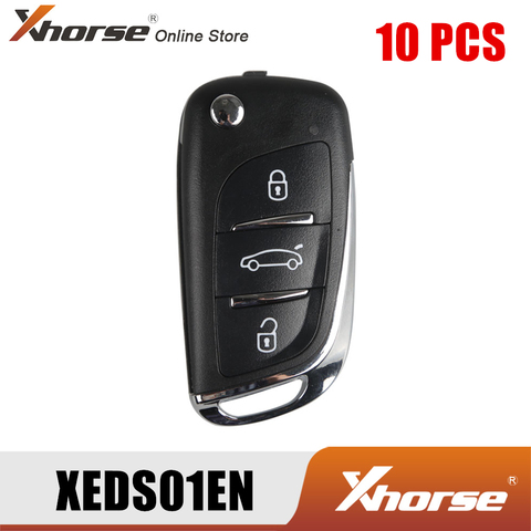 Xhorse-télécommande à 3 boutons avec Super puce intégrée, Version anglaise, 10 pièces, xeds01een ► Photo 1/5