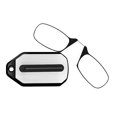 Mini pince-nez en verre de lecture pour hommes et femmes, loupe Portable sans bords, lunettes pour presbytes ► Photo 1/6