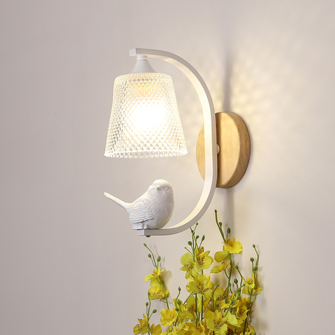 Applique murale Led en forme d'oiseau, design nordique moderne, luminaire décoratif d'intérieur, idéal pour une chambre à coucher ou un salon ► Photo 1/6