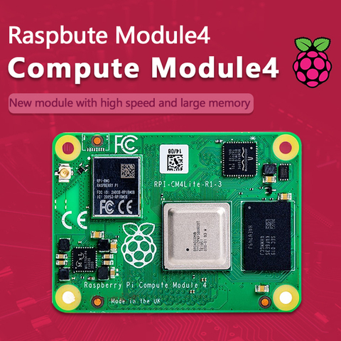 Raspberry Pi – Module de calcul, 4 CM4 1/2/4/8 go de RAM, carte eMMC Lite/8/16/32 CM 4 IO, Wi-Fi et Bluetooth 5.0 ► Photo 1/6