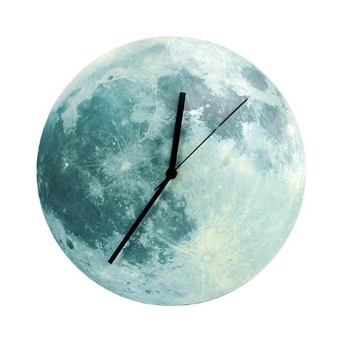 30cm créatif brillant lune horloge murale étanche PVC acrylique lumineux suspendu horloge lune horloge maison salon chambre décor ► Photo 1/6