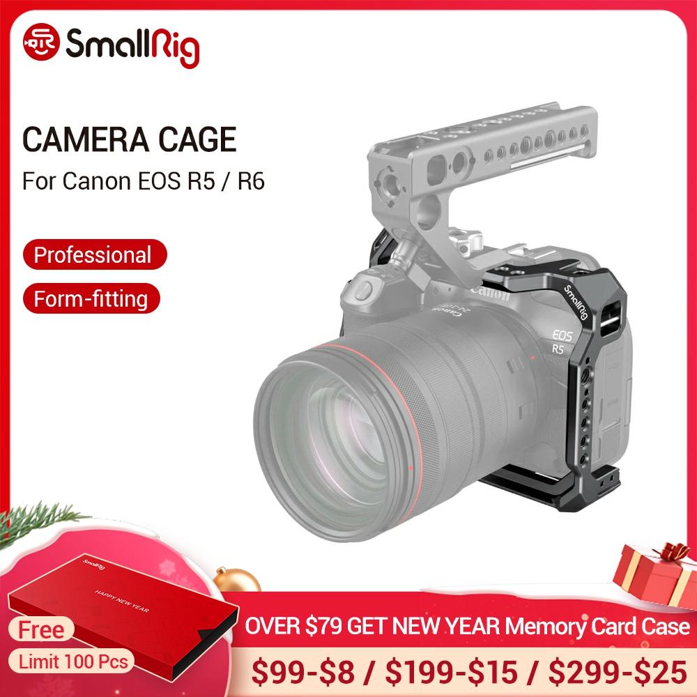 SmallRig – Cage de caméra pour Canon EOS R5 et R6 Dslr, avec Rail NATO, chaussures froides et supports de style ARRI, Cage de tournage vidéo DIY-2982 ► Photo 1/6