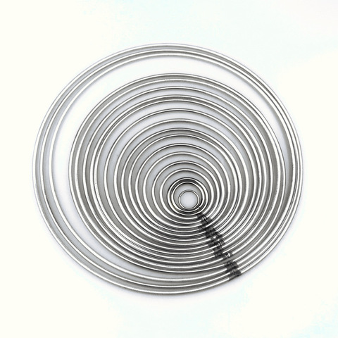 Attrape-rêve en Rhodium, anneaux métalliques artisanaux de 40 à 190mm, connecteurs suspendus DIY, 1 paquet/lot ► Photo 1/6