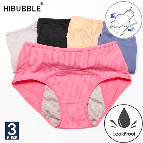 Grande taille sous-vêtements L-8XL culotte menstruelle pantalon physiologique étanche femmes sous-vêtements période maille respirant slips ► Photo 1/6