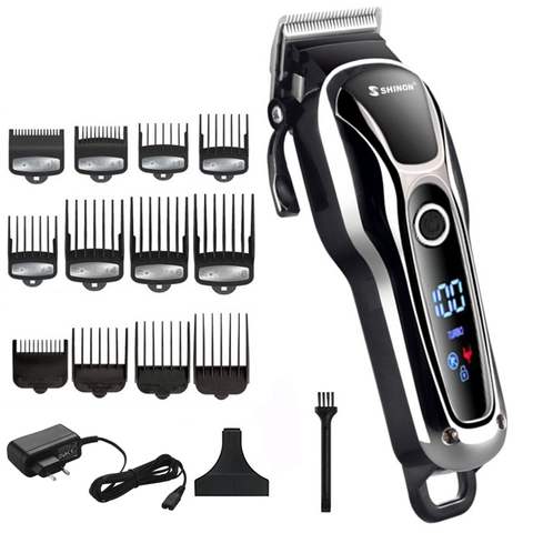 Cordon/sans fil professionnel cheveux tondeuse électrique tondeuse pour homme cheveux cutter pro cheveux machine de découpe coupe de cheveux coiffeur outil ► Photo 1/6