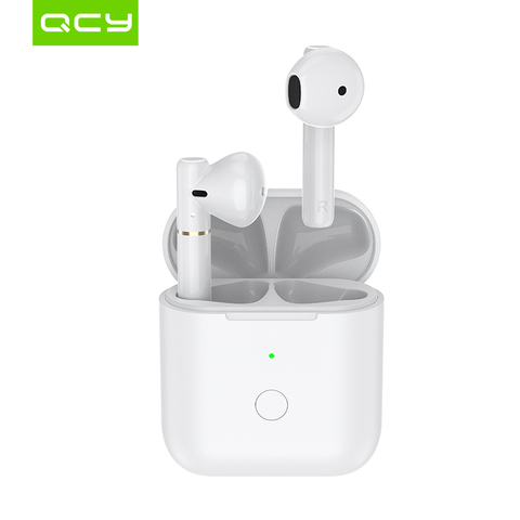 QCY T8 Bluetooth écouteur Semi-dans-oreille sans fil TWS double connexion casque Hall écouteurs magnétiques avec Microphone casque ► Photo 1/6