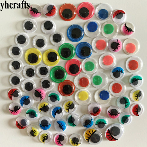 Yeux colorés, ronds ovales, toutes tailles, noirs, yeux de poupée, matériel artisanal fait à la main, jouets pour enfants, bricolage, accessoires OEM de maternelle, 50 pièces/lot ► Photo 1/6