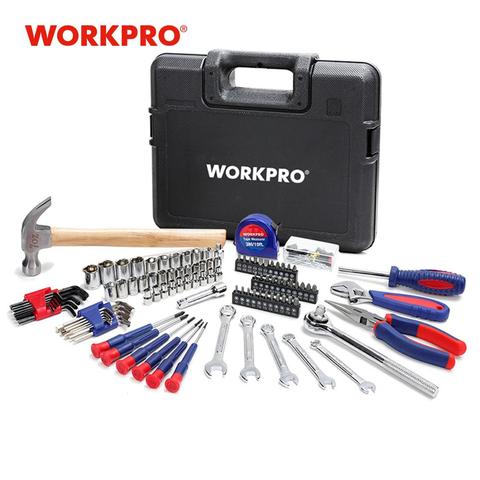 WORKPRO ensemble d'outils ménagers, tournevis jeu de douilles de pinces 165 pièces ► Photo 1/6