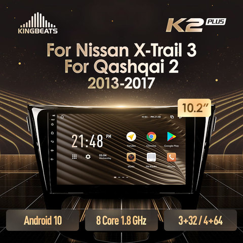 KingBeats Android 10 octa-core tête unité HU 4G en tableau de bord autoradio multimédia lecteur vidéo Navigation GPS pour Nissan x-trail xtrail X Trail 3 T32 2013 - 2017 Qashqai 2 J11 pas de dvd 2 din double Din Android Autoradio 2din ► Photo 1/6