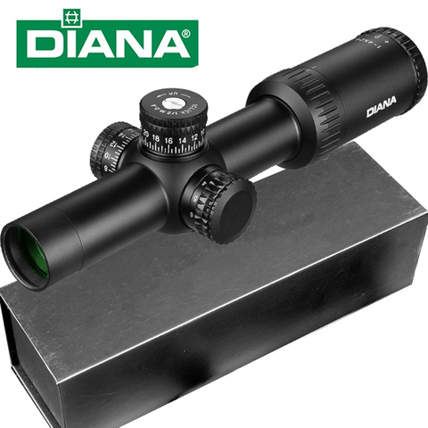 Diana – lunette de visée tactique réticule 1-4X24, avec cible, tourelle, chasse, fusil de Sniper, vue optique ► Photo 1/6