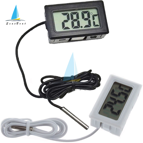 Thermomètre numérique LCD pour congélateur, réfrigérateur, Aquarium, mesure de la température-50 ~ 110 degrés, sonde 1M ► Photo 1/6