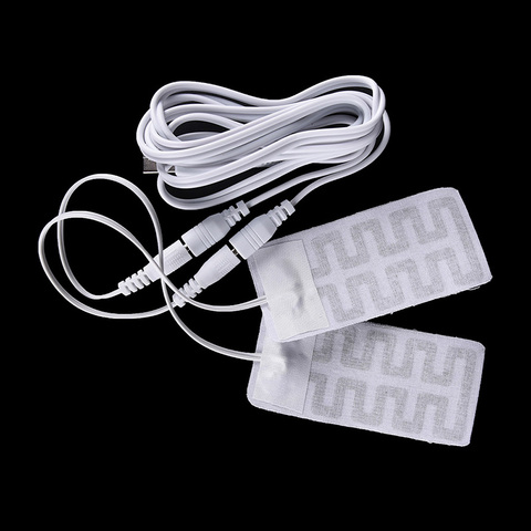 1 paire 5 V USB chaussettes chauffantes coussinets en Fiber de carbone semelles chauffantes électriques hiver bras chaud mains taille gants chauffants 5*9 CM ► Photo 1/5